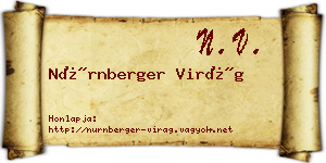 Nürnberger Virág névjegykártya