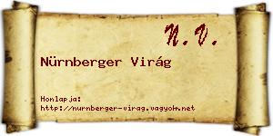 Nürnberger Virág névjegykártya