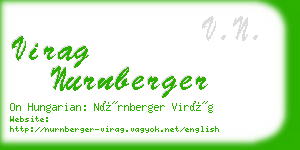 virag nurnberger business card